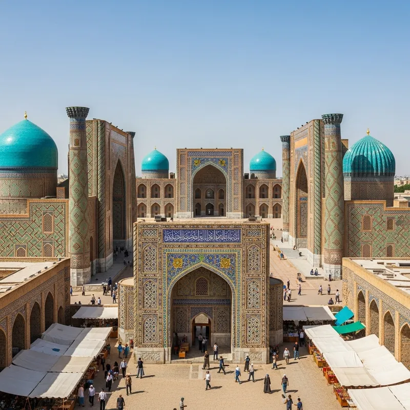 Samarkand: City of Registan Square & Busy Bazaars