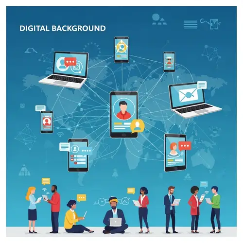 Modern Digital Connectivity Poster Design