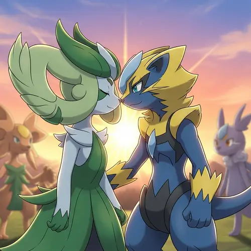 Tsareena and Zeraora Heartwarming Friendship | Pokémon Kiss