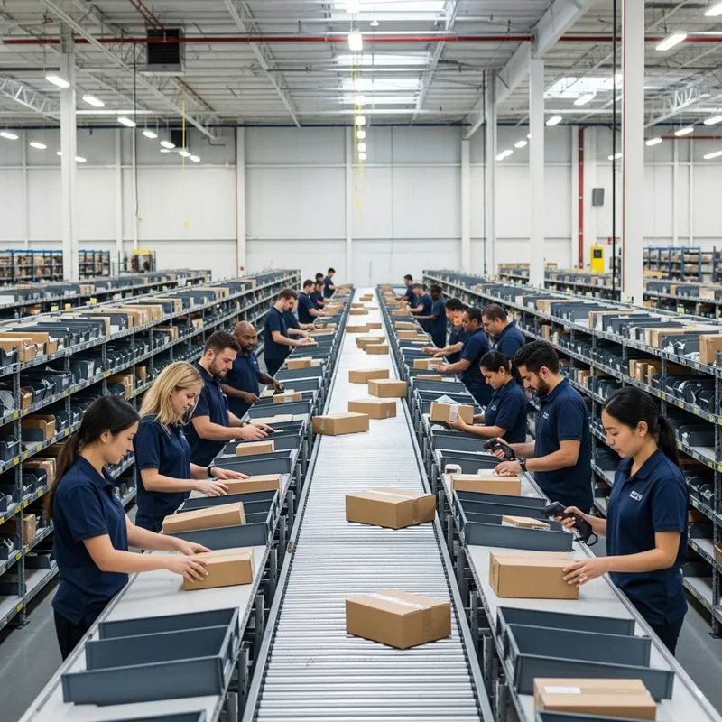 Fulfillment Center Operations: Diverse Workforce in Action