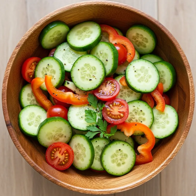 Lively Vegetable Salad in Wooden Bowl | Food Photography Masterpiece