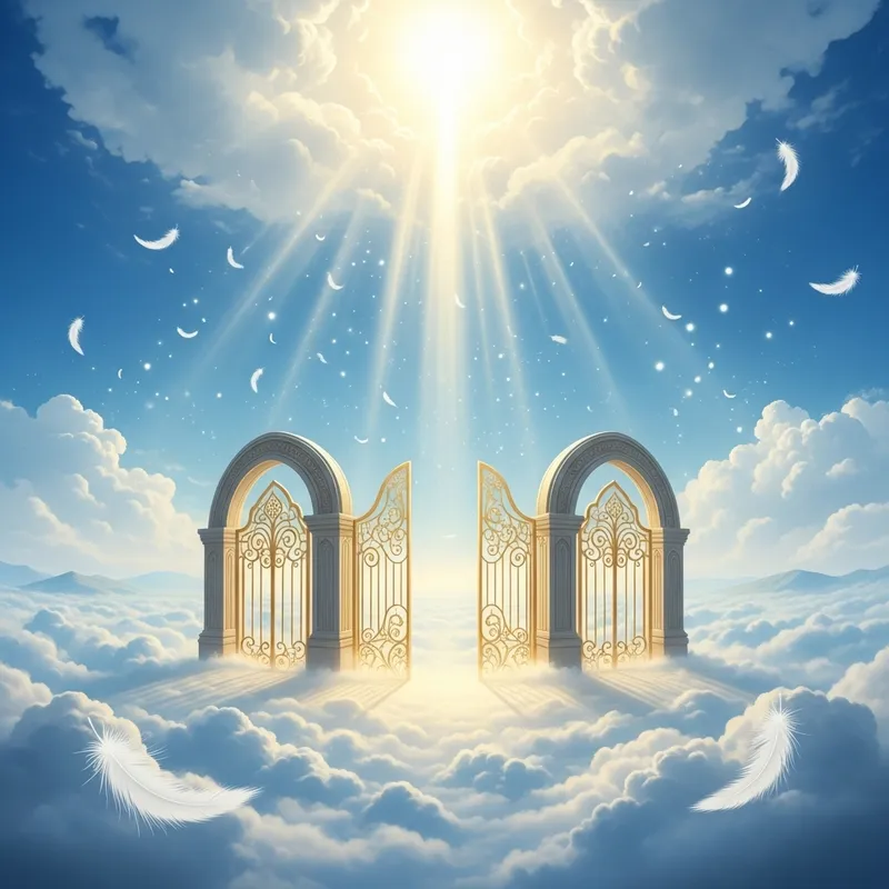 Heavenly Glory: A Tranquil Divine Landscape