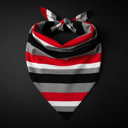 Trendy Black, Red & Grey Striped Bandana | Shop Now
