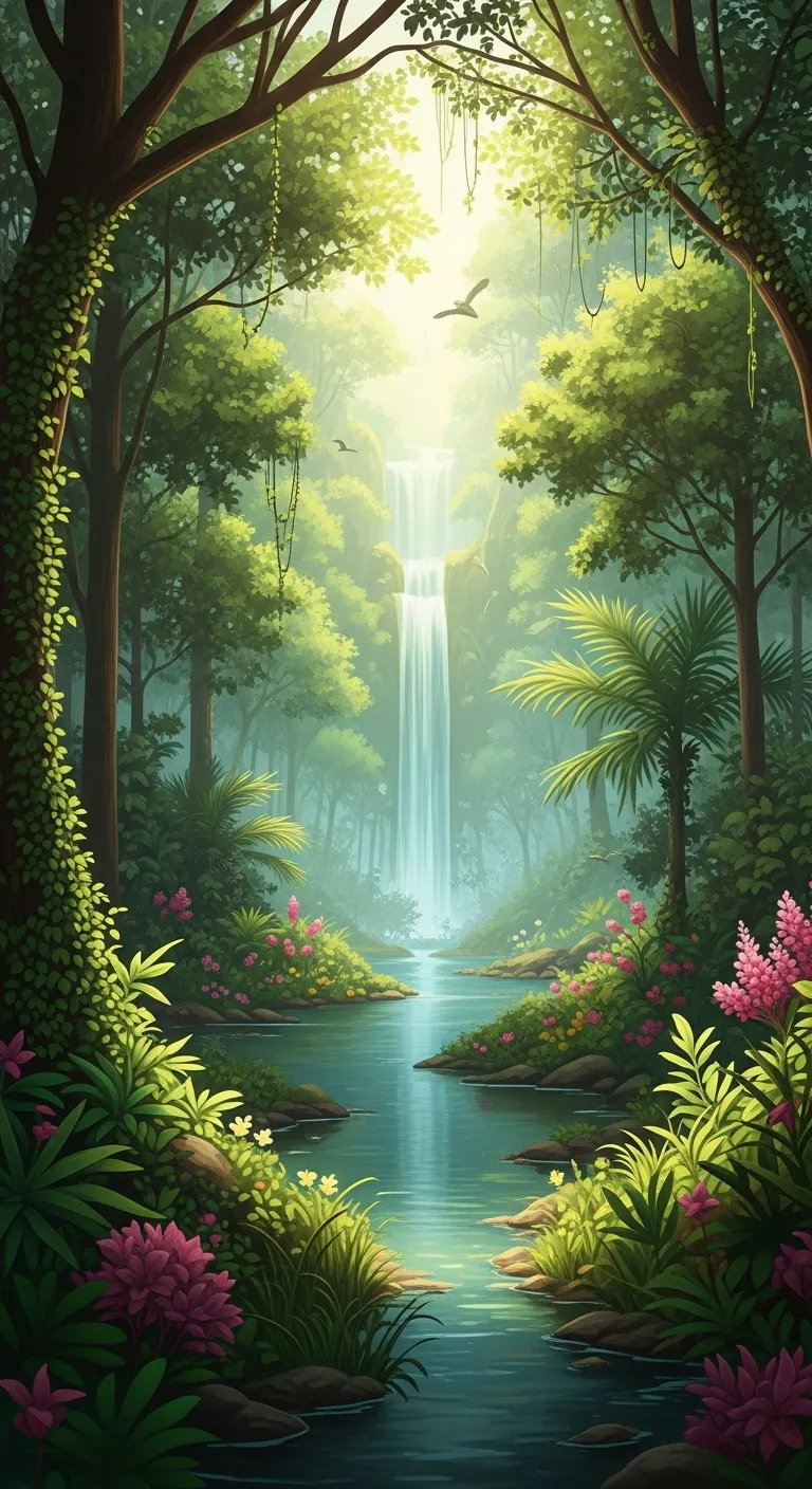 Vibrant Jungle Oasis | Henri Rousseau Inspired Paradise Vibrant Jungle Oasis | Henri Rousseau Inspired Paradise