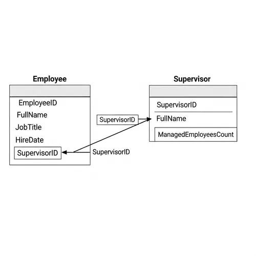 Entity Relationship Diagram (ERD) for Employee-Supervisor Connection