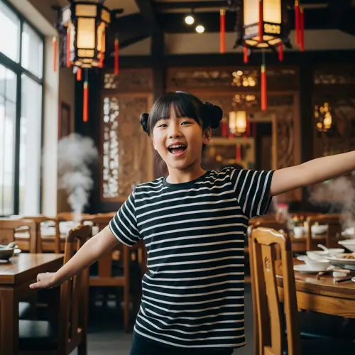 Pucca Pucca: Chinese-Style Restaurant Owner with Black & White Striped Shirt