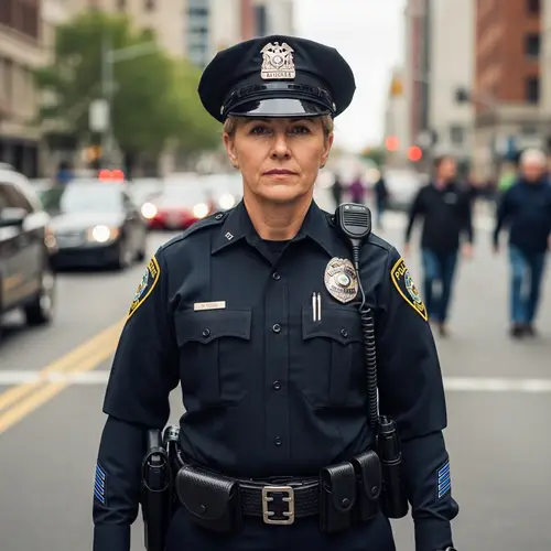 Dedicated Law Enforcement Officer in Action