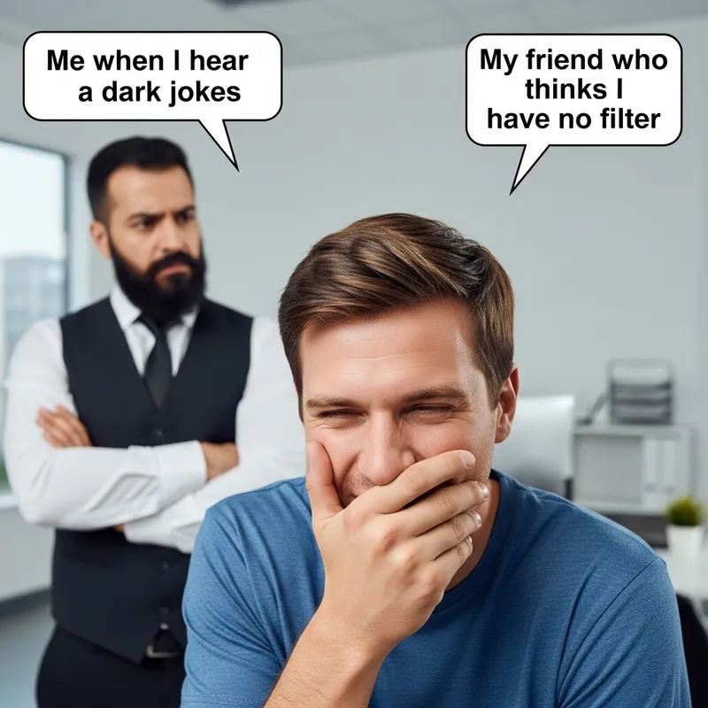 Meme: Caucasian Man Suppressing Laughter, Middle-Eastern Man Displeased