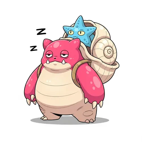 Cartoonish Pink & Beige Creature | Unique Character Art