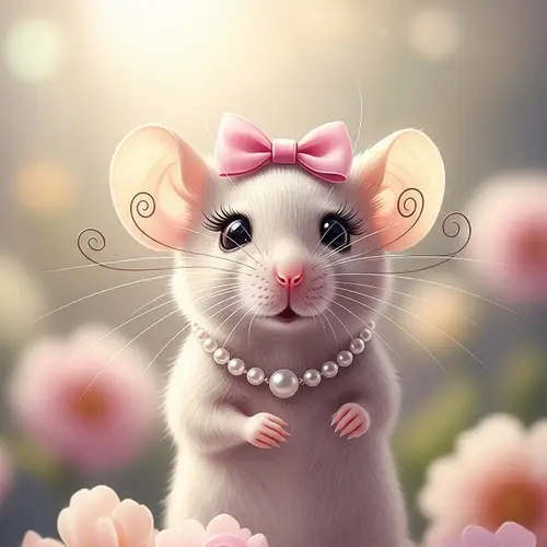 Feminine Mouse Illustration | Women's Accessory Design