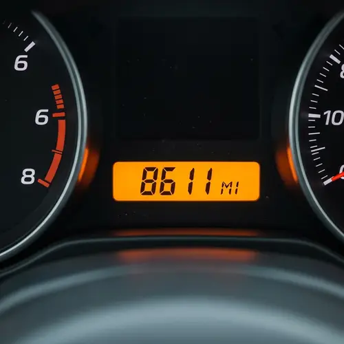 Car Dashboard with 8611 MI Odometer Reading