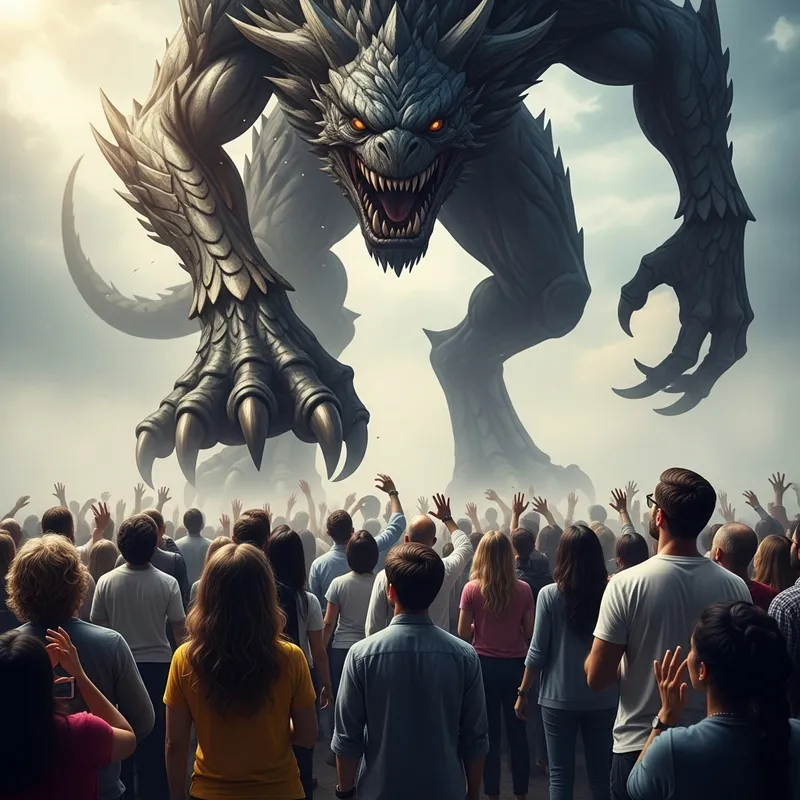 Giant Digimon Crushes Humans - Terrifying Scene Unfolds Giant Digimon Crushes Humans - Terrifying Scene Unfolds