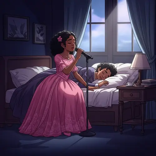 Dreamy Girl Singing in Pink Gown | Midnight Hours