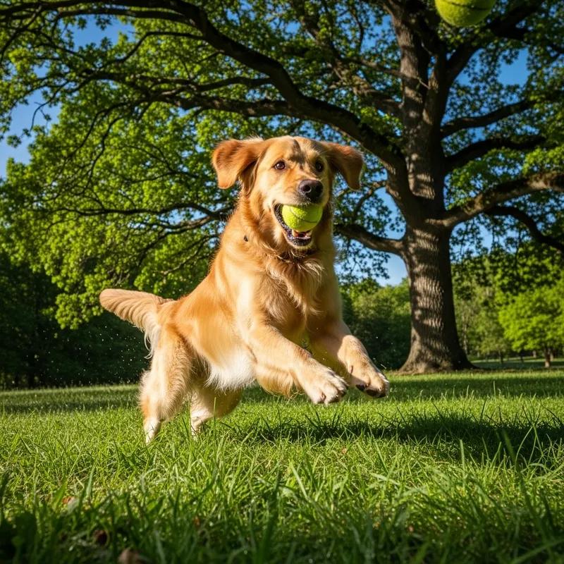 Playful Dog in the Park - Cute and Enjoying