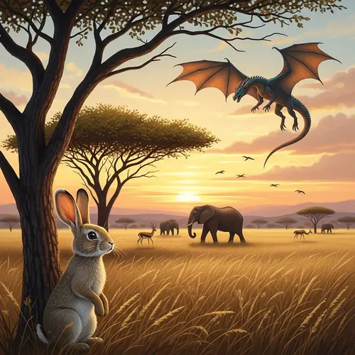 Courageous Rabbit in the African Bushveld - Quest for Adventure