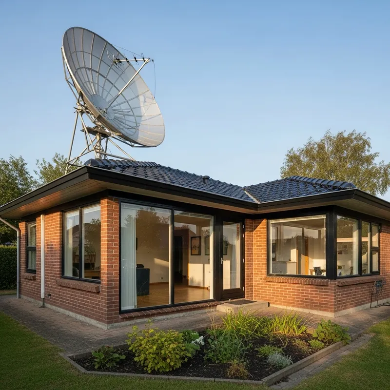 Unique House with Parabolic Antenna