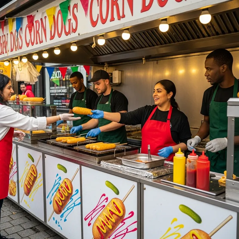 Creative Corn Dog Business: Tempting and Vibrant Delights