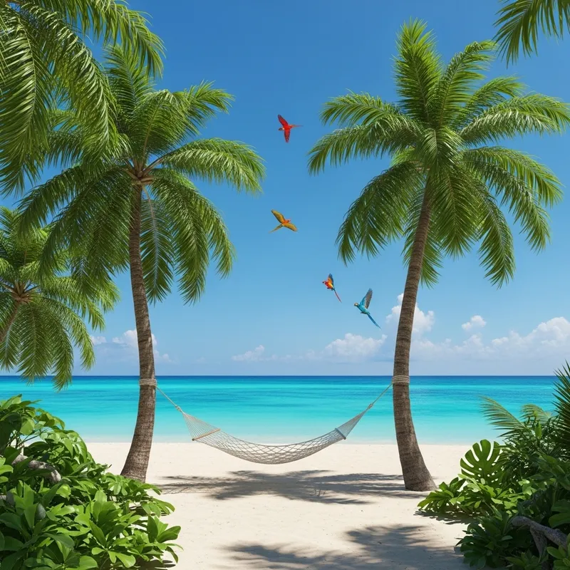 Tropical Paradise: Tropical Bliss, Serene Sea & Relaxation