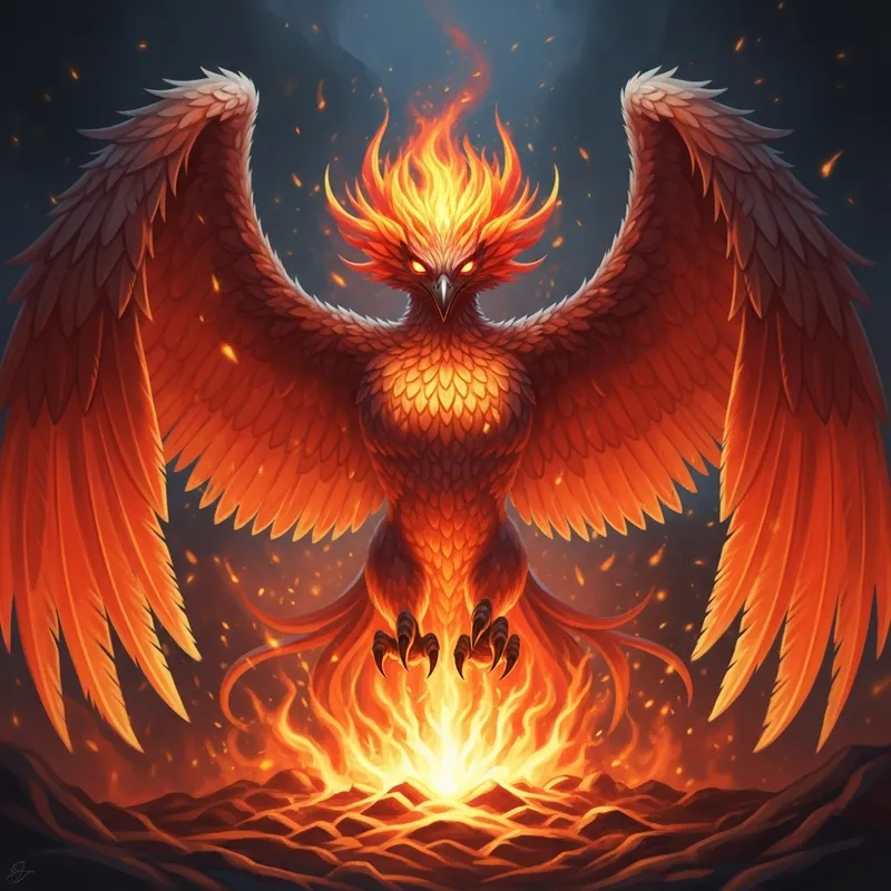 Female Phoenix Rising - Symbol of Rebirth & Strength