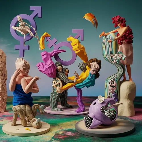 Gender-Neutral Surrealism Art