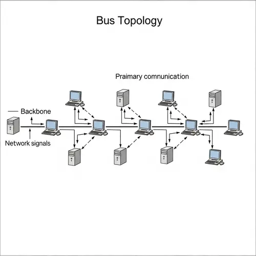 Bus Topology Communication Network Diagram
