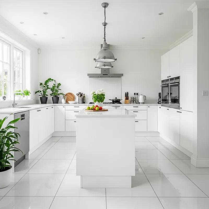 Elegant White Kitchen Design | Modern & Spacious