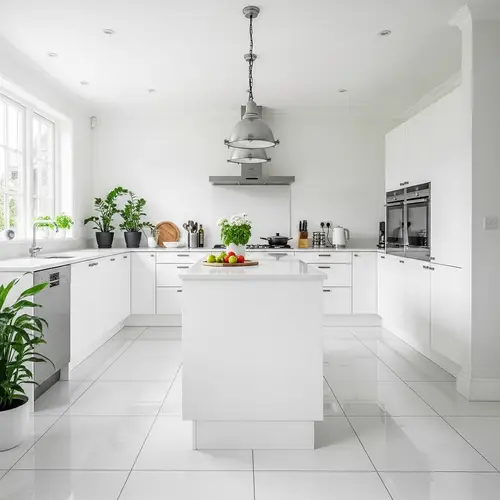 Sleek White Kitchen Design | Modern & Functional