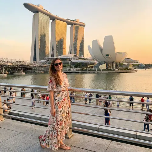 Beautiful Woman at Marina Bay Sands