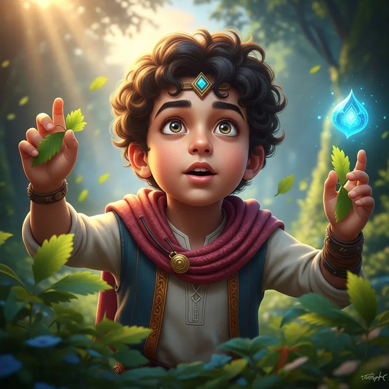 Vibrant Young Boy in Enchanted Forest | Unreal Engine 5.2