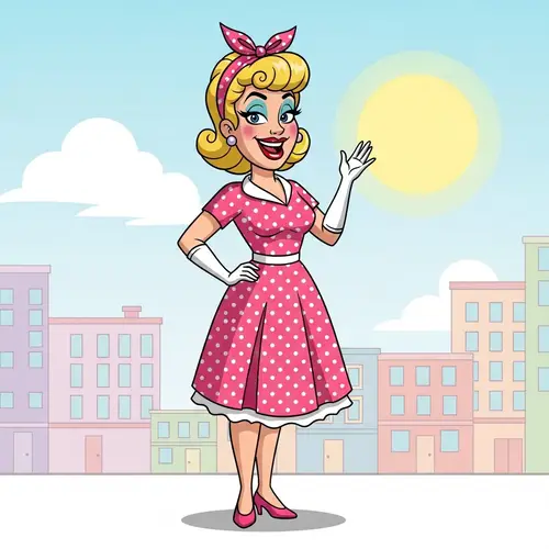 Vintage 1950s Style Cartoon Character 'Bimbo'