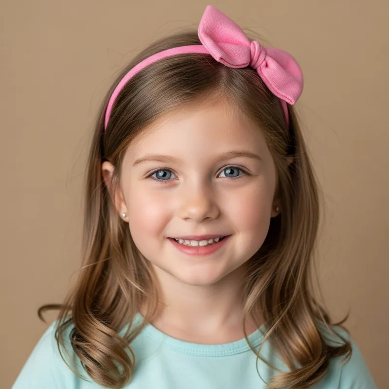 Adorable 5-Year-Old Girl with Fair Skin and Bright Smile