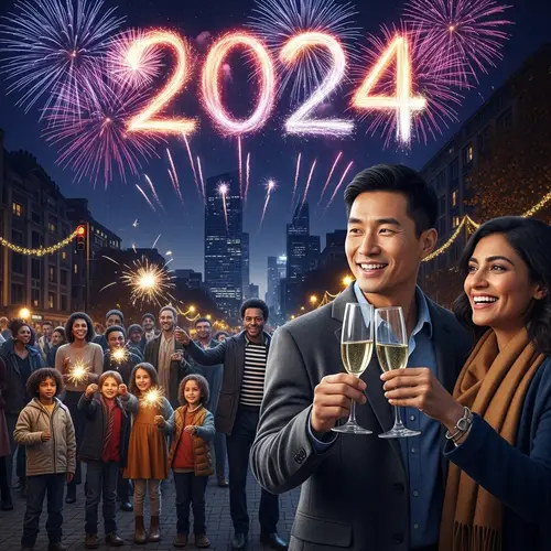 Celebrate the Year 2024 with Diverse Revelry and Joy