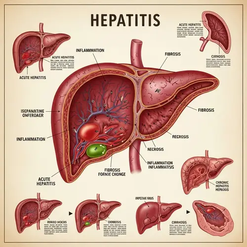 Understanding Hepatitis: Liver Disease Illustration