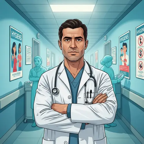 Healthcare Hero: Symbol of Strength and Resilience in a Busy Hospital