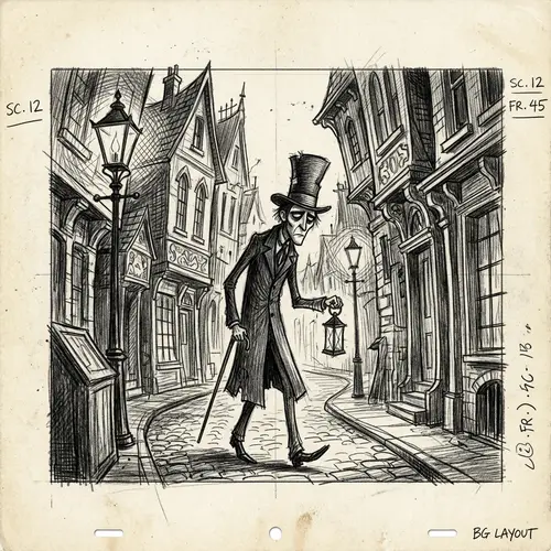 Tim Burton Style Art: Dark, Quirky, Gothic Animation Drawings