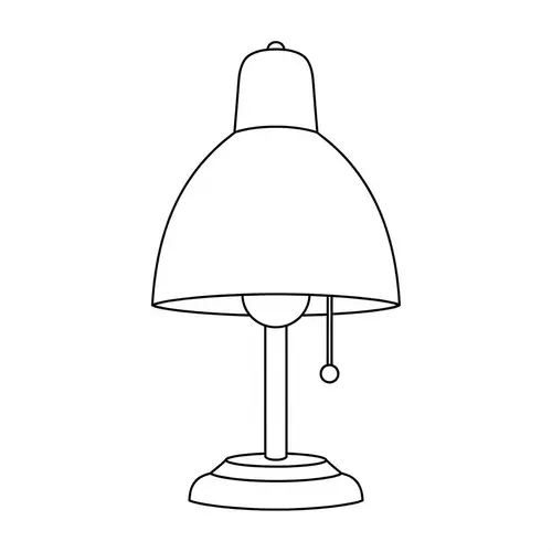 Simple Lamp Coloring Page for 1-Year-Olds