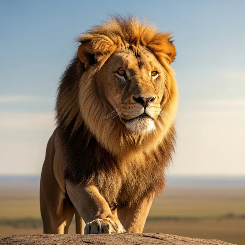 Rasul the Lion: King of the Savannah | AI-Generated Image