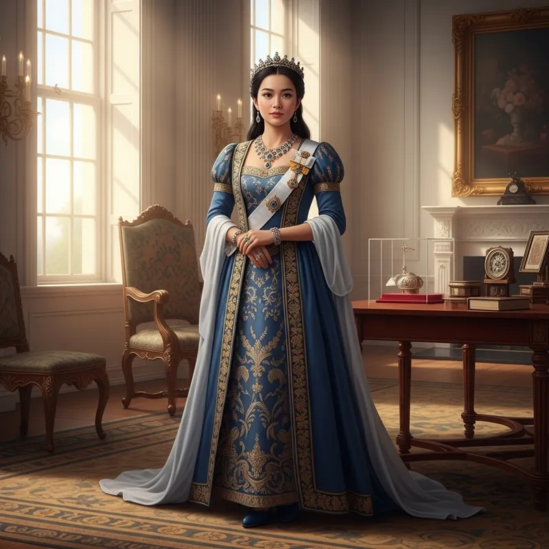 Regal Portrait of an Elegant Asian Princess