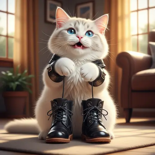 Cat Wearing Boots: Elegant & Cute
