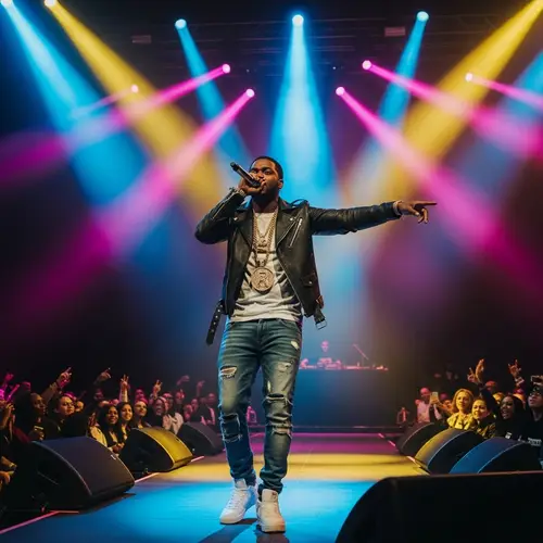 Trapstar Concert: Energetic Performance by Black Male Artist