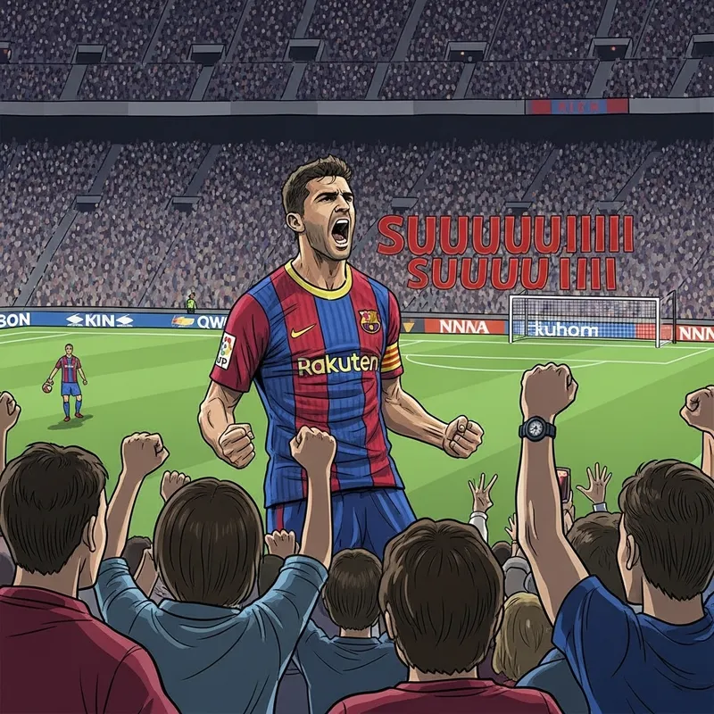 Messi's 'Suuiiii' Celebration at Camp Nou