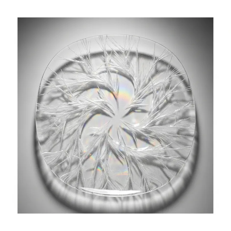 Elegant Ice Plate on White Background