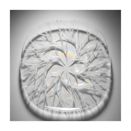 Elegant Ice Plate on White Background