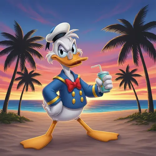 Donald Duck in Miami: Fun-Filled Day by the Beach