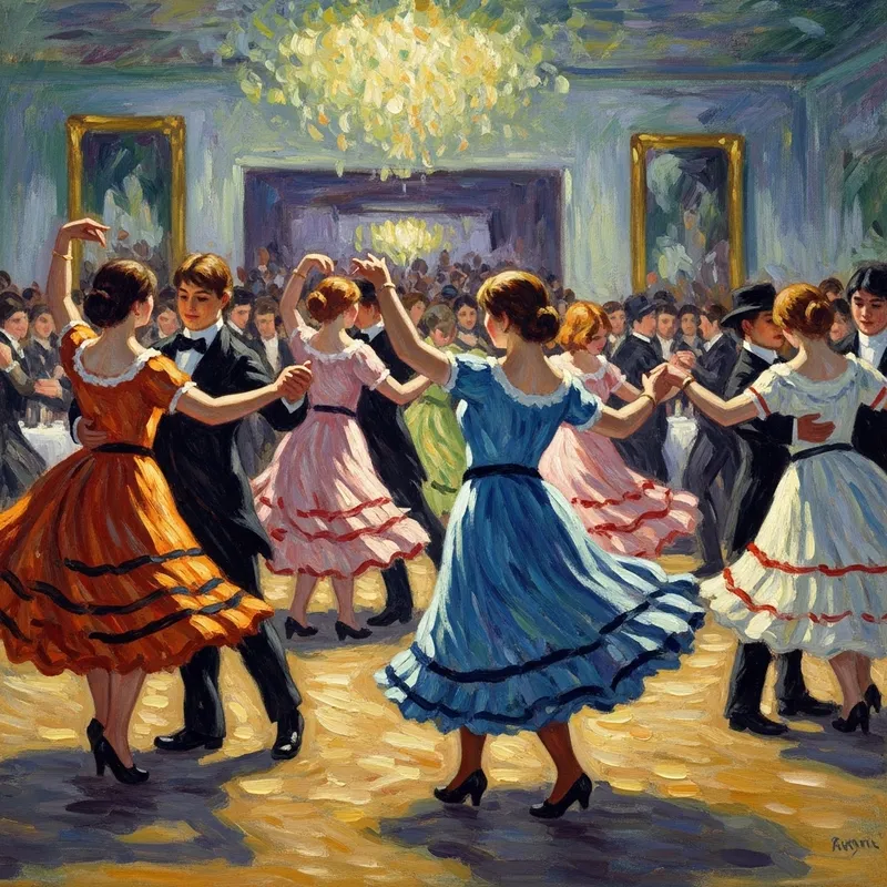 Modern Girls Impressionist Dance | Vibrant Colors & Brush Strokes Modern Girls Impressionist Dance | Vibrant Colors & Brush Strokes