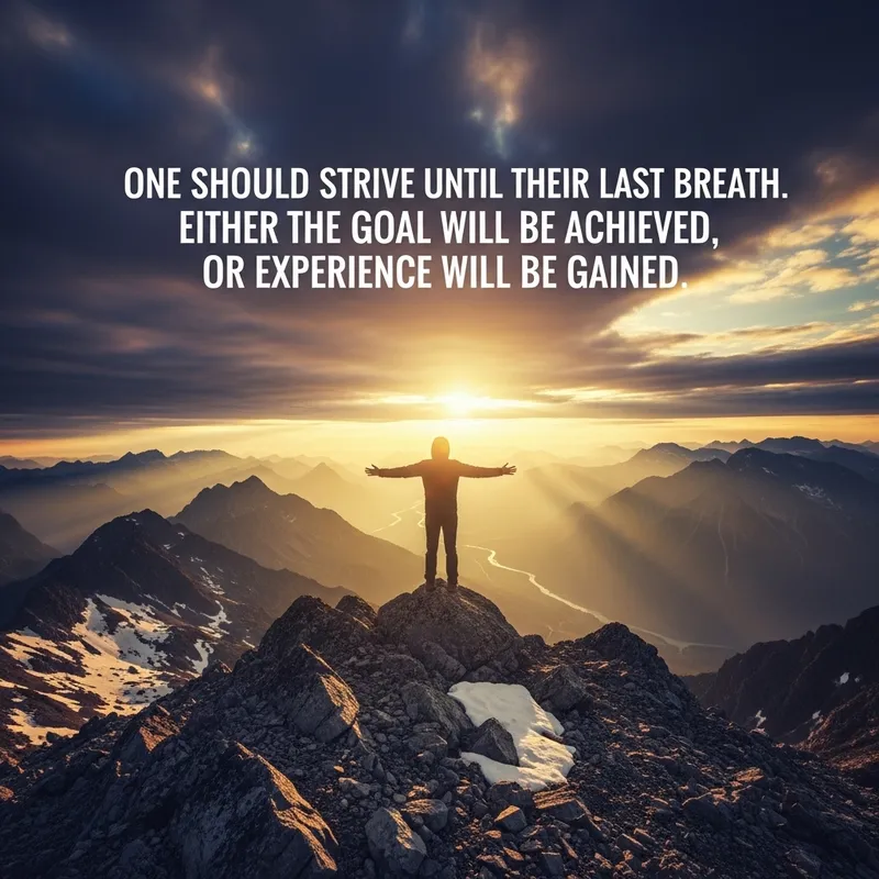 Strive Until Last Breath: Success or Experience Awaits