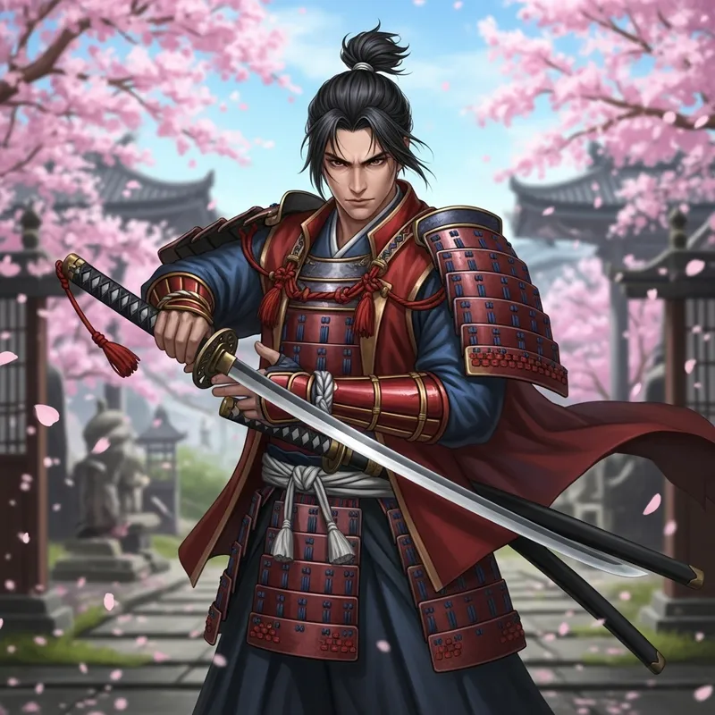 Samurai Swordsman Anime Art