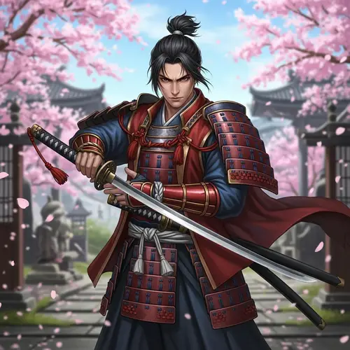 2D Swordsman Samurai Warrior Artwork
