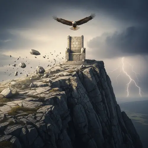Symbol of Power: Stone Throne at Cliff Peak