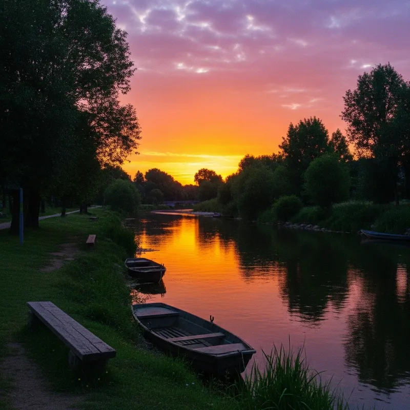 Impressionist Sunset Painting - Capturing Vibrant Art